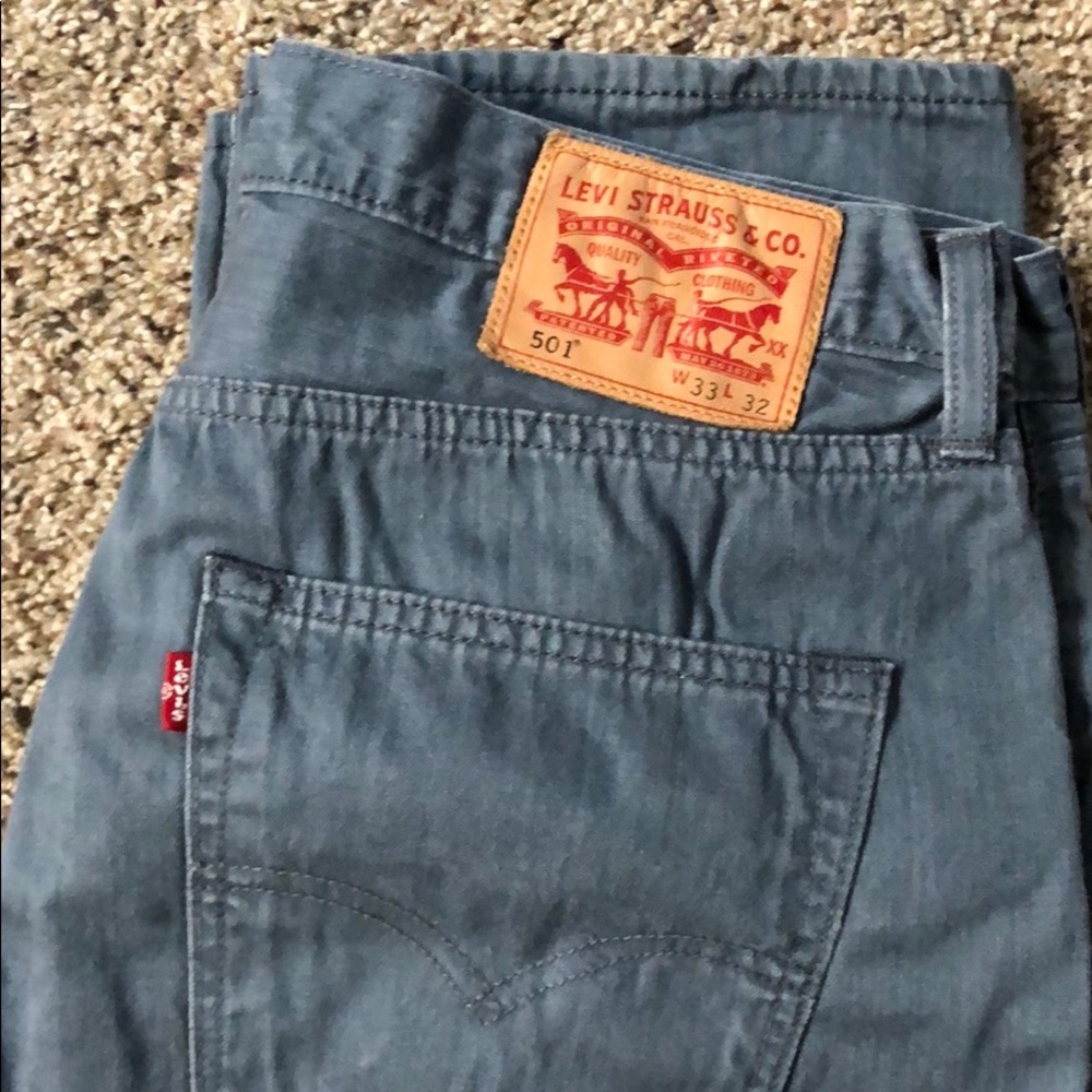 Levi’s 501 slate gray jeans 33x32